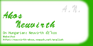 akos neuvirth business card